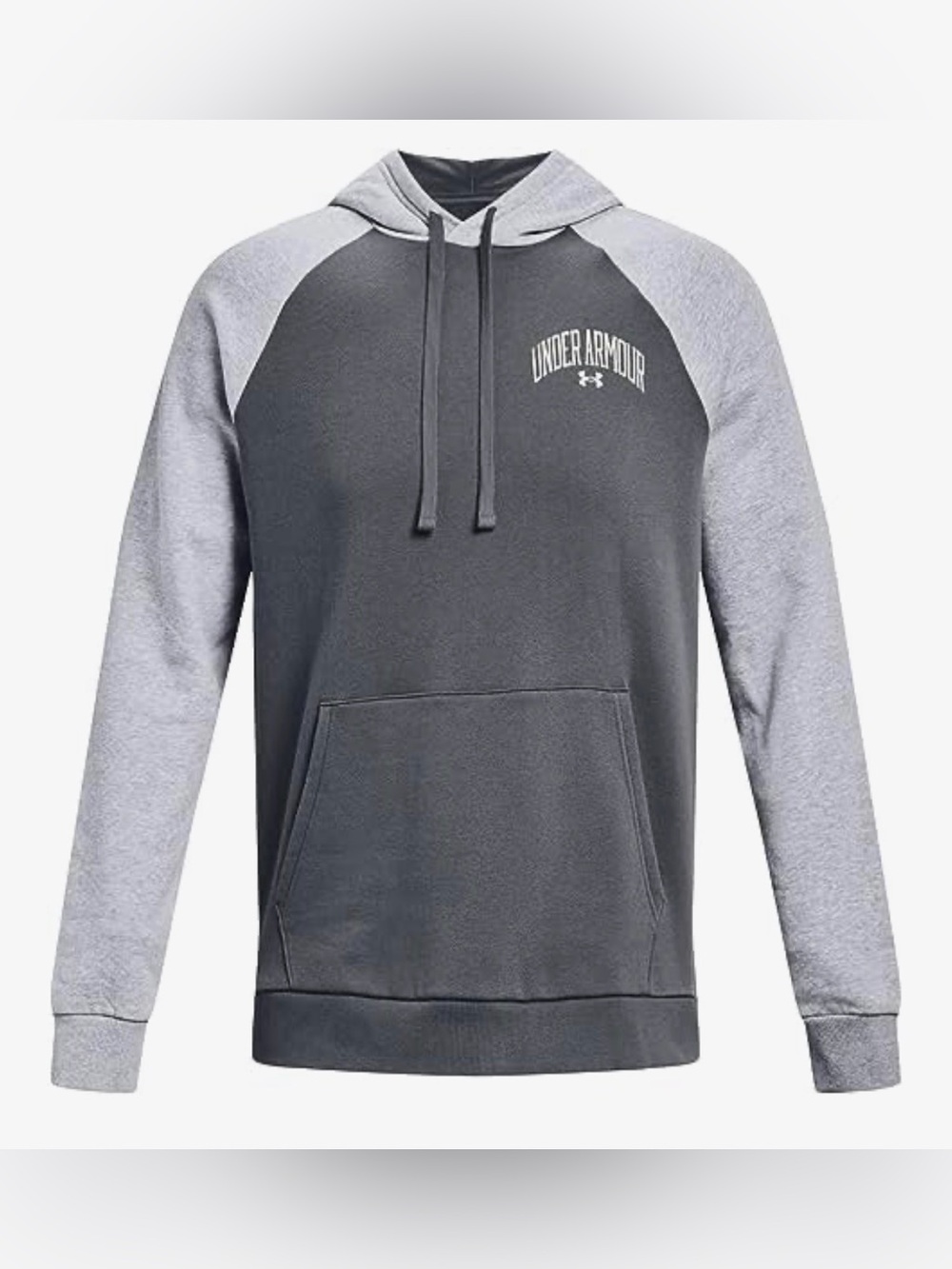 EUC - Men's Large - Under Armour Rival Wordmark Colorblock Sweatshirt Hoodie